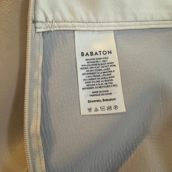 BABATON Skirt Tan Vegan Leather Pencil Flap Sz 00 - Picture 6 of 6